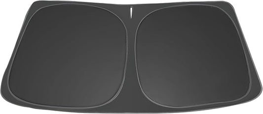 Sun Shade Sunshade for Tesla Model S 2012-2024 2025 Windshield Cover, 2-Layers Sun Shield 240T Silver Sun Visor Foldable Window Shade Blocks UV Rays Car Accessories