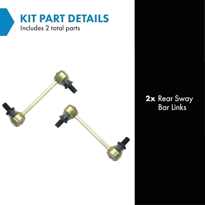 TRQ Rear Sway Bar End Link Pair Set of 2 for Mercedes Benz MB 200 300 400 Series