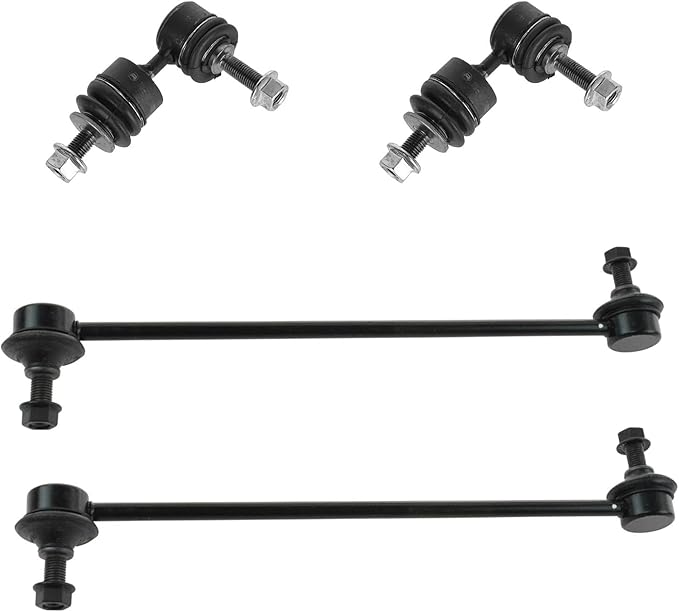 TRQ Front and Rear Sway Bar Link Set Compatible with 2010-2013 Mazda 3 S 2010-2013 Mazda 3 i 2004-2011 Volvo S40 2006-2013 C70 2008-2013 C30 2005-2011 V50