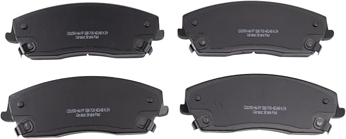 TRQ Front Brake Pads Ceramic Hardware Wear Sensor Compatible with 2005-2013 Chrysler 300 2009-2013 Dodge Challenger 2006-2013 Charger 2005-2008 Magnum