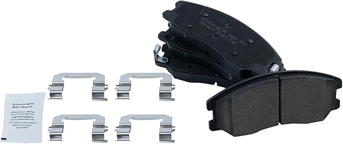 TRQ Front Brake Pads Ceramic Hardware Wear Sensor Compatible with 2012-2015 Chevrolet Captiva Sport 2007-2009 Equinox 2007-2009 Pontiac Torrent 2008-2010 Saturn Vue 2007-2009 Suzuki XL-7
