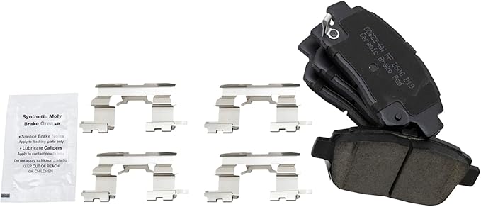 TRQ Front Brake Pads Ceramic Hardware Compatible with 2012-2015 Scion iQ 2004-2006 xA xB 2000 Toyota Celica 2001-2005 Echo 2000-2005 MR2 Spyder 2001-2009 Prius