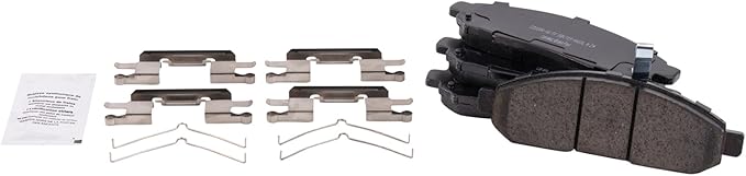 TRQ Front Brake Pads Ceramic Compatible with 2015-2018 Chevrolet City Express 2005-2022 Nissan Frontier 2011-2014 LEAF 2013-2021 NV200 2005-2012 Pathfinder 2005-2015 Xterra 2009-2012 Suzuki Equator