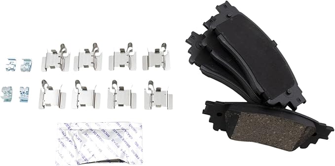 TRQ Rear Premium Posi Ceramic Brake Pad Set for Lexus NX200t NX300h SUV Truck