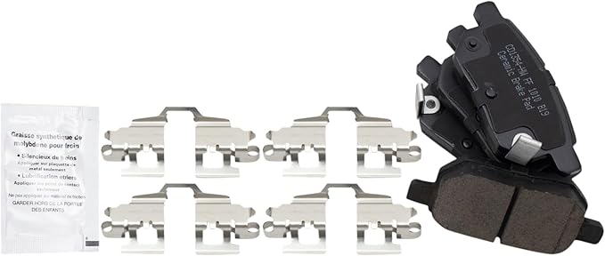 TRQ Rear Posi Ceramic Brake Pad Kit Set for 2009-2018 Toyota Corolla / 2009-2013 Matrix 2011-2016 Scion tC 2009-2010 Pontiac Vibe 2008-2015 xB 2012-2018 Yaris