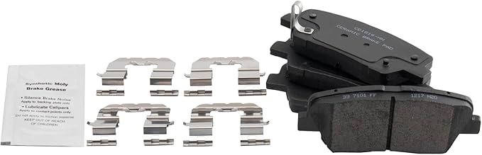 TRQ Rear Brake Pads Ceramic Compatible with 2017-2018 Hyundai Santa Fe Sport 2019 XL 2016-2020 Kia Sorento