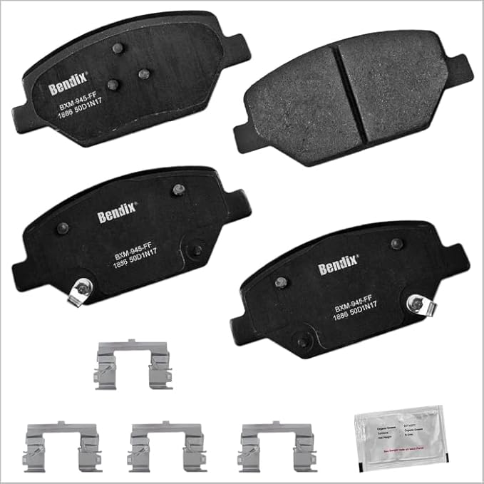 Bendix Priority1 CFM1886 Semi-Metallic Front Brake Pads for Select Models Buick Envision, LaCrosse, Regal Sportback, TourX, Cadillac XT4, Chevrolet Camaro, Equinox, GMC Terrain