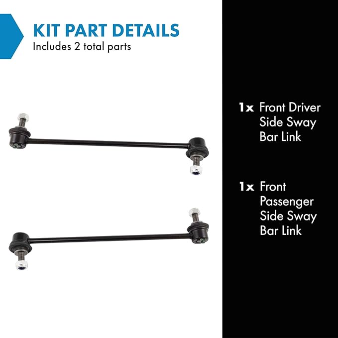 TRQ Front Sway Bar Stabilizer Link Set Compatible with 2014-2018 Mazda 3