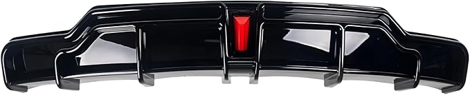for 2017-2023 Tesla Model 3 Rear Diffuser w/LED Brake Light, Model 3 Rear Bumper Lip, Tesla Model 3 Diffuser Valance Panel Accessories (Gloss Black)