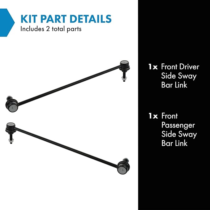 TRQ Front Sway Bar Stabilizer Link Set Compatible with 2010-2015 Chevrolet Camaro