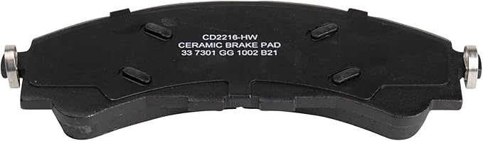 TRQ Front Ceramic Brake Pad Set Compatible with 19-22 Ford Ranger 21-22 Bronco