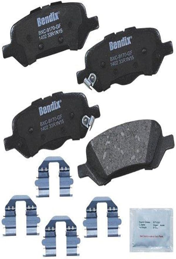 Bendix Priority1 CFC1402 Ceramic Rear Brake Pads for Toyota Venza 2016-2009
