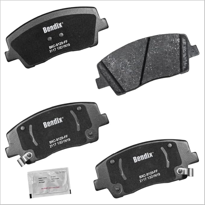 Bendix Priority1 CFC2117 Ceramic Front Brake Pads compatible with Genesis G70 2023-2019, Kia Stinger 2022-2018