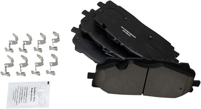 TRQ Front Brake Pads Ceramic Compatible with 2019-2021 Audi A6 Quattro A8 Quattro 2020-2021 Q5 PHEV 2017-2021 Q7 Q8 2018-2021 RS5 RS5 Sportback S4 S5 S5 Sportback SQ5