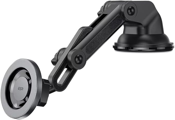 ESR Dashboard Magnetic Phone Holder for Car, for MagSafe Car Mount, Windshield Vacuum Car Mount for iPhone 17/16/16e/15/14/13/12, Samsung, Pixel 10, Charging Not Supported, 2 Metal Rings Included
