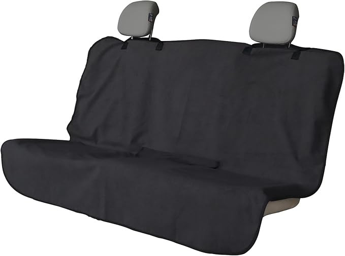 Back Seat Cover for Car Trucks Van SUV,Waterproof Rear Bench Towel Seat Covers for Dogs and Kids,Automotive Backseat Protector (Black)
