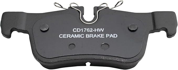 TRQ Rear Ceramic Brake Pad Set Compatible with 14-20 BMW i3 18-20 i3s 16-22 X1 18-22 X2 20-22 228i xDrive Gran Coupe 22 228i Gran Coupe 16-22 Mini Cooper Clubman 17-22 Cooper Countryman 20-22 Cooper
