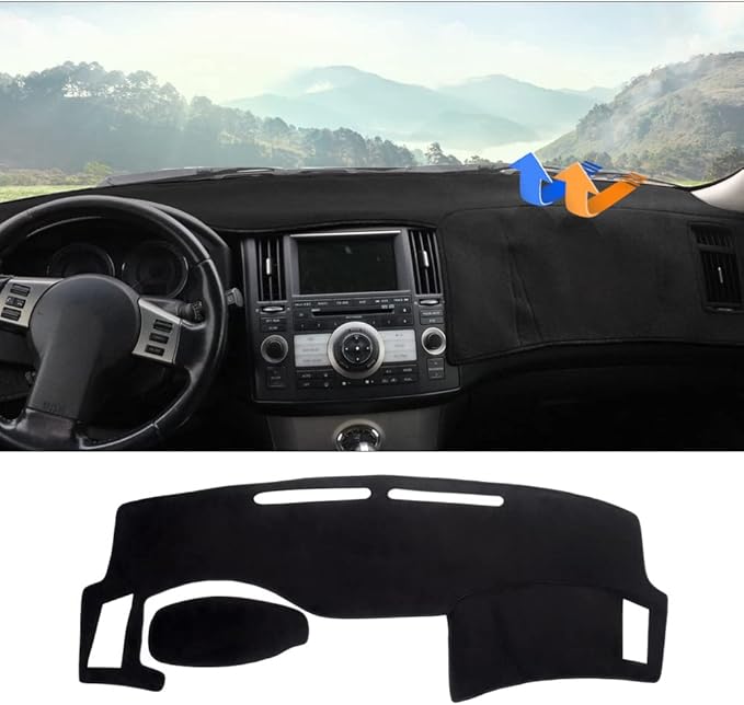 Autorder Dashboard Cover Mat for 2003-2008 Infiniti FX35/ FX45/ FX50 1st Gen (S50) Accessories Dash Cover Suede Dash Mat Sunshade Glare UV Rays Protector