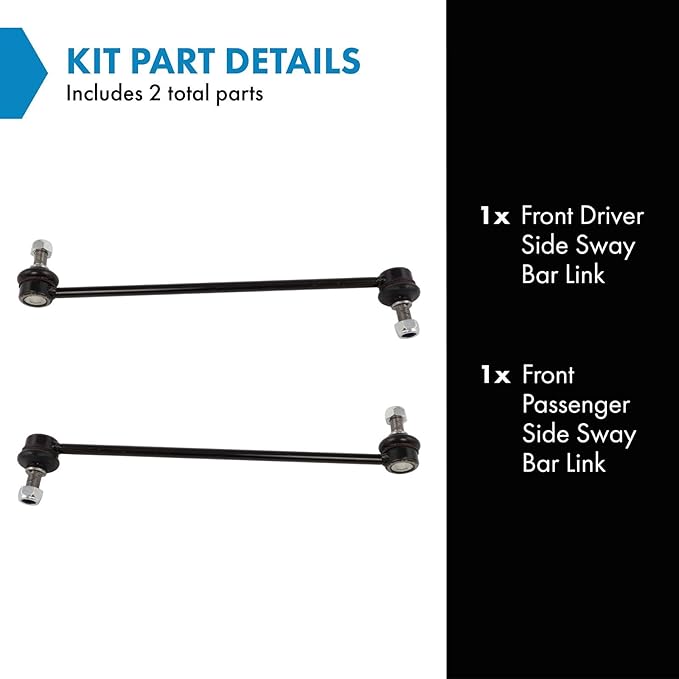 TRQ Front Sway Bar Stabilizer Link Set Compatible with 2013-2019 Hyundai Santa Fe 2013-2018 Santa Fe Sport 2015-2021 Kia Sedona 2014-2015 Sorento