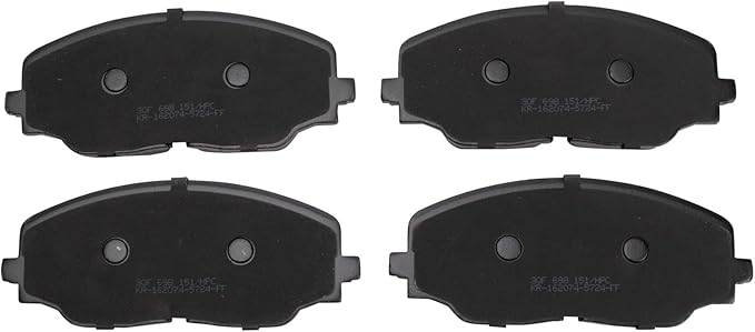TRQ Front Ceramic Brake Pad Set Compatible with 2018-21 Volkswagen Atlas 2020 Atlas Cross Sport
