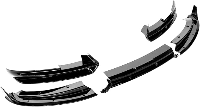 Front Bumper Lip Upgrade Front Splitter Lip for Tesla Model 3 Highland 2024 2025 Body Kit Glossy Black Dark-Knight Style Bumper Air Dam Lower Chin,5 Pcs
