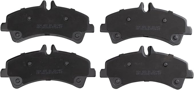 TRQ Rear Brake Pads Ceramic Hardware Compatible with 2007-2009 Dodge Sprinter 3500 2007-2018 Freightliner Sprinter 3500 2018 Sprinter 3500XD 2010-2018 Mercedes-Benz Sprinter 3500