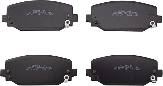 TRQ Rear Brake Pads Ceramic Compatible with 2021-2022 Jeep Grand Cherokee L