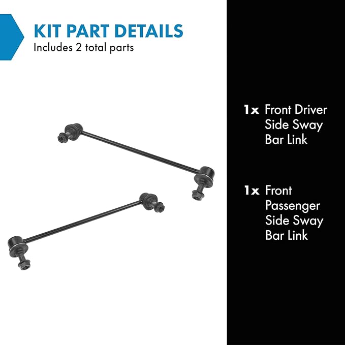 TRQ Front Sway Bar Stabilizer Link Set Compatible with 2005-2009 Chevrolet Equinox 2006-2009 Pontiac Torrent 2002-2007 Saturn Vue