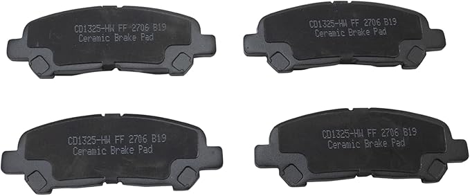 TRQ Rear Brake Pads Ceramic Compatible with 2008-2013 Toyota Highlander