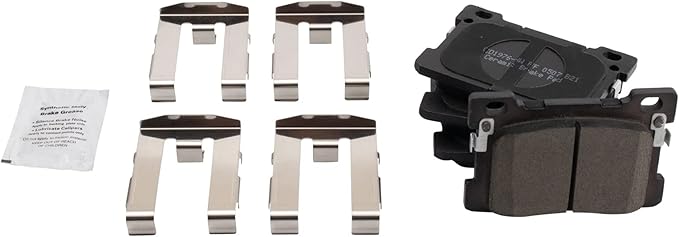 TRQ Rear Ceramic Brake Pad Set Compatible with 2017-2018 Genesis G90 2019 G90 To 3-04-19 Production Date
