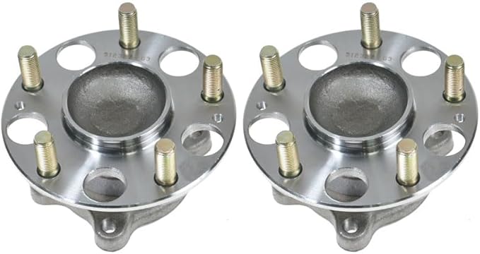TRQ Rear Driver and Passenger Side Wheel Bearing and Hub Assembly Set 2 Piece Compatible with 2004-2008 Acura TSX 2005-2007 Honda Accord Hybrid