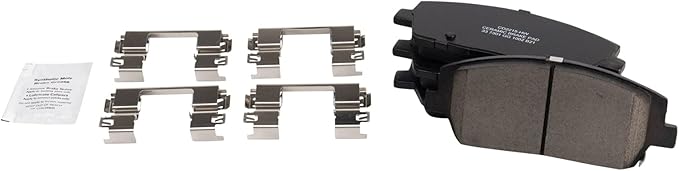 TRQ Front Ceramic Brake Pad Set Compatible with 2020-2024 Hyundai Palisade 2020-2024 Kia Telluride