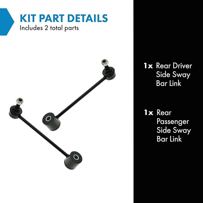 TRQ Rear Sway Stabilizer Bar End Link Pair Set of 2 For Escalade Hummer Jeep GM