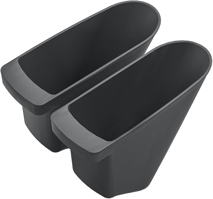 LUCKEASY 2PCS Front Door Side Pocket Storage Box for Tesla Model Y Juniper 2025 2026 Front Door Storage Oragnizer for Model Y Juniper Accessories TPE Black
