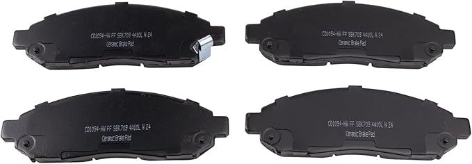 TRQ Front Brake Pads Ceramic Compatible with 2015-2018 Chevrolet City Express 2005-2022 Nissan Frontier 2011-2014 LEAF 2013-2021 NV200 2005-2012 Pathfinder 2005-2015 Xterra 2009-2012 Suzuki Equator