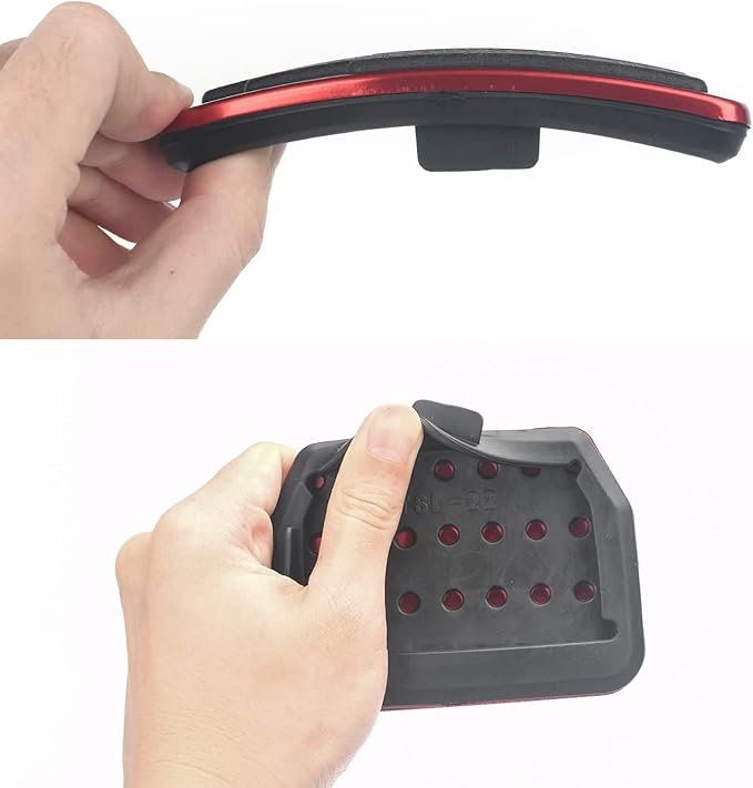 Foot Pedal Pads Set for Tesla Model 3 Model Y, Non-Slip Performance Aluminum Car Accessories Brake & Accelerator Pedal Covers for Model 3/Y (Red)