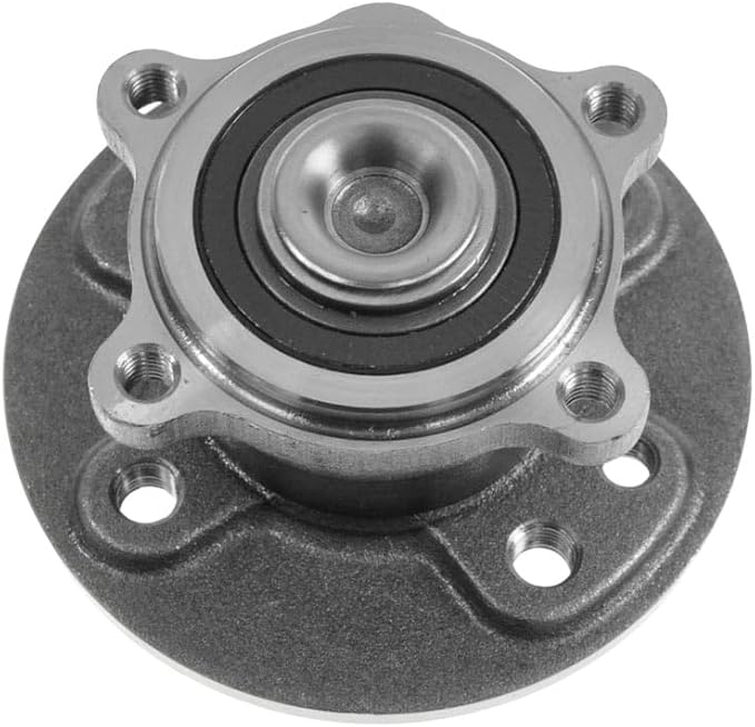 TRQ 2 Piece Rear Wheel Bearing & Hub Assembly Set Compatible with 2002-2006 Mini Cooper