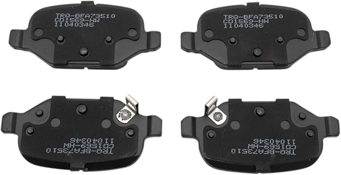 TRQ Rear Brake Pads Ceramic Compatible with 2012-2019 Fiat 500