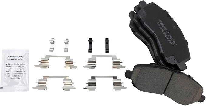 TRQ Front Posi Ceramic Brake Pad Kit Set for 200 / Avenger/Caliber/Compass/Eclipse/Galant/Lancer/Outlander/Outlander Sport/Patriot/Sebring/Stratus