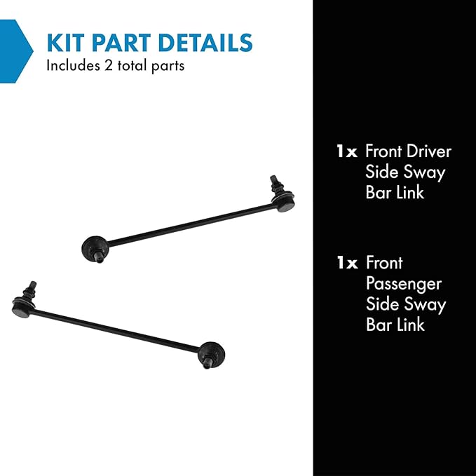 TRQ Front Sway Bar Stabilizer Link Set Compatible with 2001-2005 Chrysler Sebring Dodge Stratus 2000-2005 Mitsubishi Eclipse 1999-2003 Galant