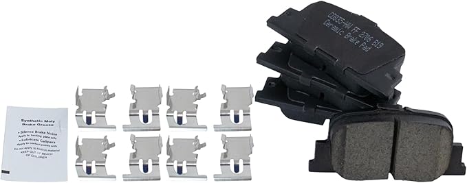 TRQ Rear Brake Pads Ceramic Compatible with 2000-2001 Lexus ES300 2000-2001 Toyota Camry 2005-2010 Scion tC