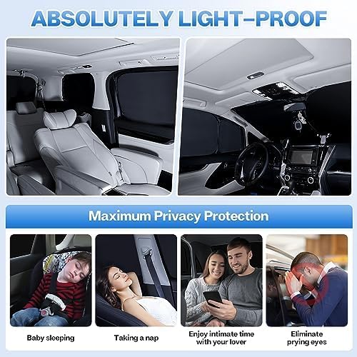 T TGBROS Windshield Sun Shade for Subaru Crosstrek 2024 2025 Car Window Shades Thicken UV Block and Blackout Privacy Foldable Sunshades 8PCS Accessories Keep Cool Sun Visor Covers