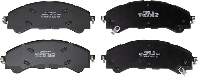 TRQ Front Ceramic Brake Pad Set Compatible with 19-22 Ford Ranger 21-22 Bronco