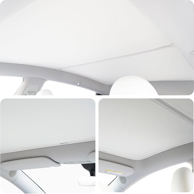 Shade for Tesla Model Y Glass Roof Sunshade Accessories 2020-2025 No Sag Foldable Retractable Sunroof Heat Insulation Cover Top Window UV Sun Blocking Heat