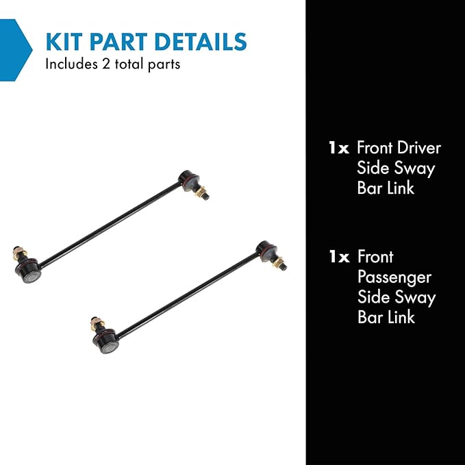 TRQ Front Sway Bar Stabilizer Link Set Compatible with 2001-2005 Acura MDX 2018-2021 Chevrolet Equinox GMC Terrain 1999-2004 Honda Odyssey 2003-2005 Pilot