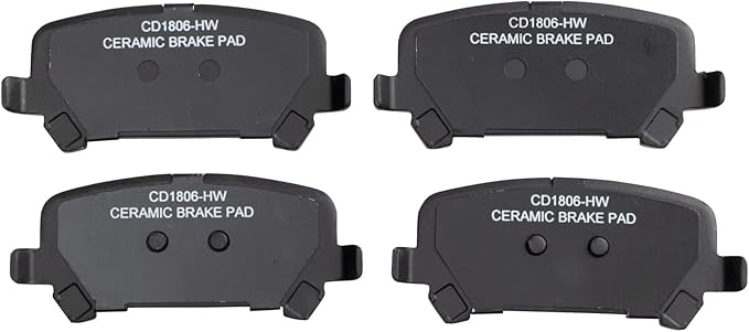 TRQ Rear Brake Pads Ceramic Compatible with 2015-2020 Chevrolet Colorado 2015-2020 GMC Canyon