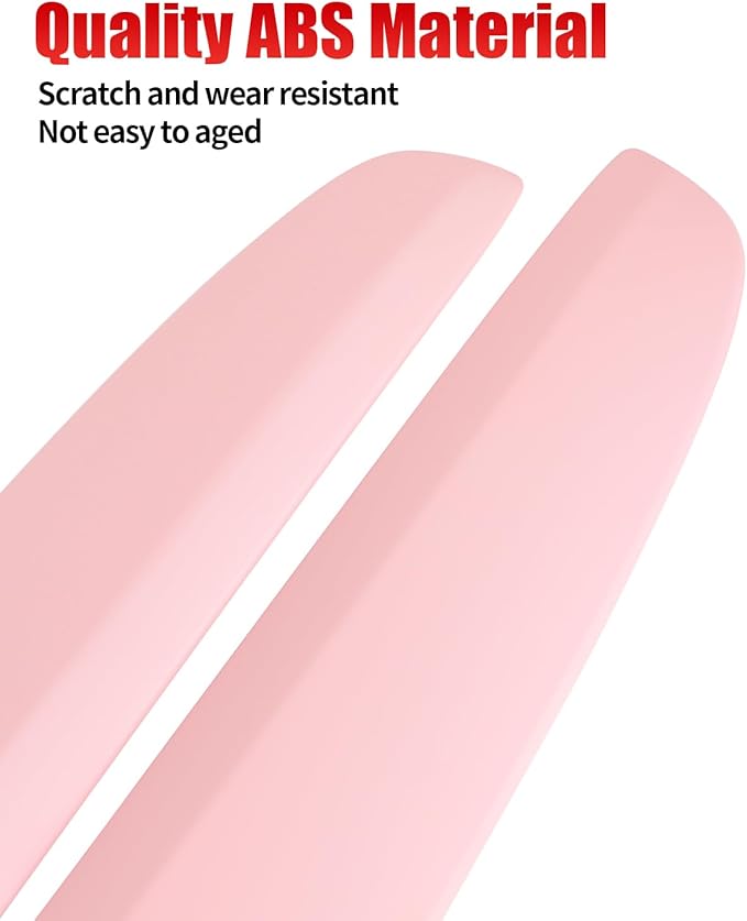 KKTR-CAR Dashbooard Cover 2pcs ABS Dashboard Panel Trim Cover Sticker Compatible with Tesla Model Y Juniper 2025 2026 Model 3 Highland 2024-2026 (Pink)