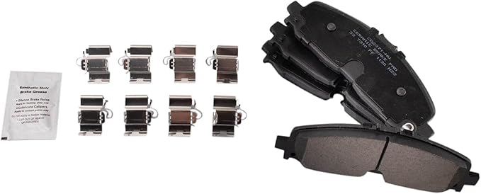 TRQ Front Brake Pads Ceramic Hardware Wear Sensor Compatible with 2020-2023 Buick Enclave 2021-2023 Cadillac XT5 XT6 2021-2023 Chevrolet Blazer Colorado Traverse 2021-2023 GMC Acadia Canyon