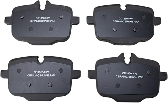 TRQ Rear Ceramic Brake Pad Set Compatible with 16-19 BMW 740i 16-19 750i 16-19 750i xDrive 17-19 740i xDrive 17-19 540i 17-19 540i xDrive 17-19 Alpina B7
