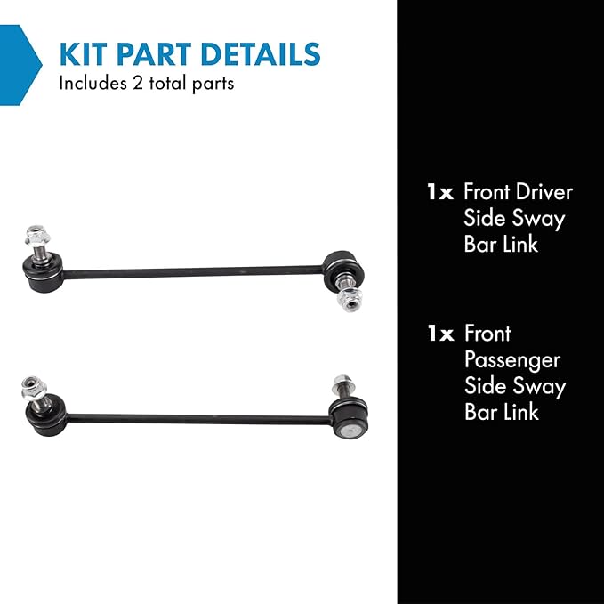 TRQ Front Sway Bar Stabilizer Link Set Compatible with 2017-2021 Subaru Impreza 2020-2021 Legacy